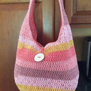 Hand Crocheted Hobo Bag